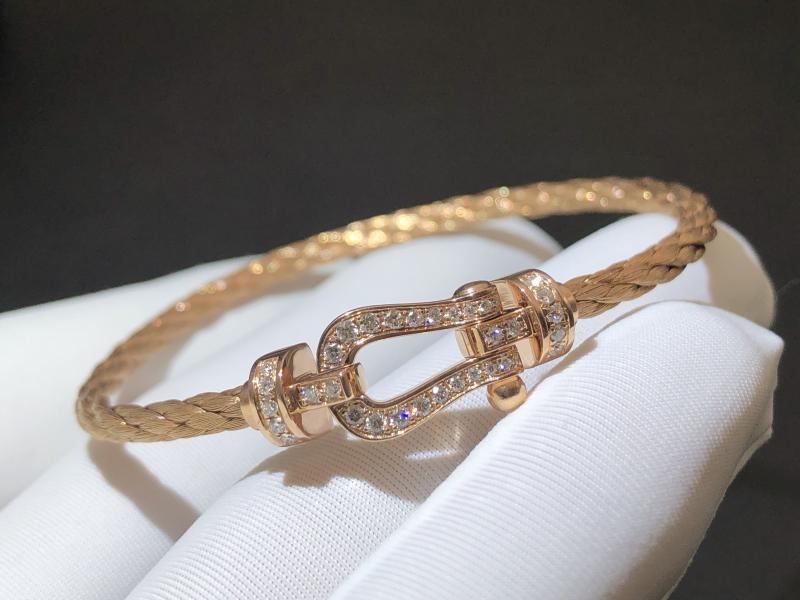 18K rose gold and diamond medium size-3