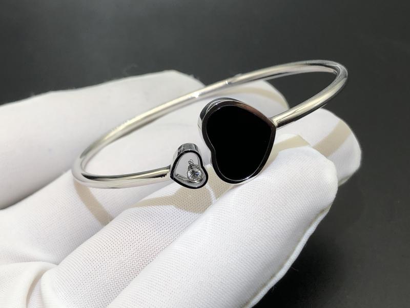 Bracelet, platinum, diamond, onyx