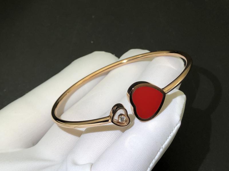 Bracelet, rose gold, diamond, red chalcedony