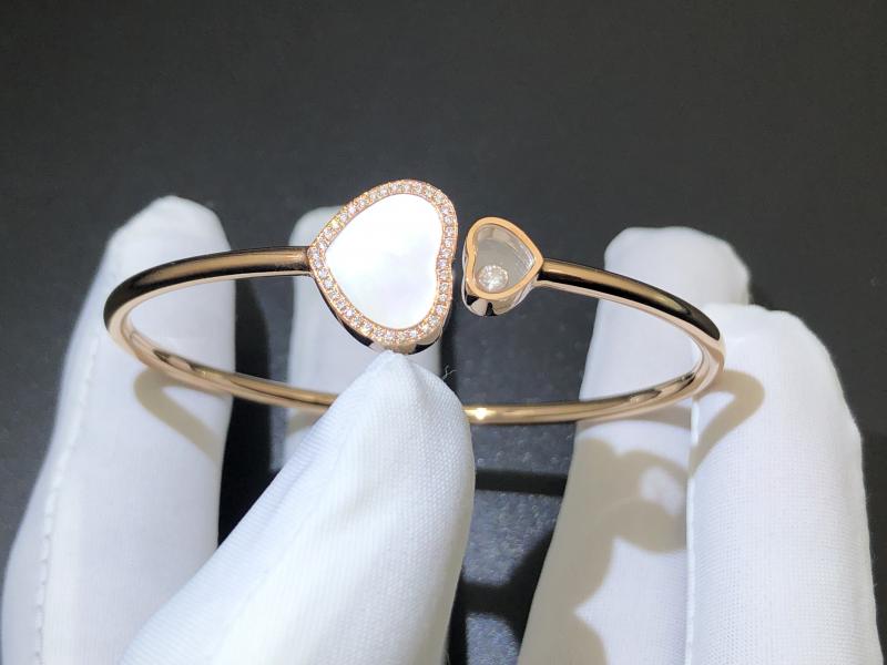Bracelet, rose gold, diamonds, mother-of-pearl
