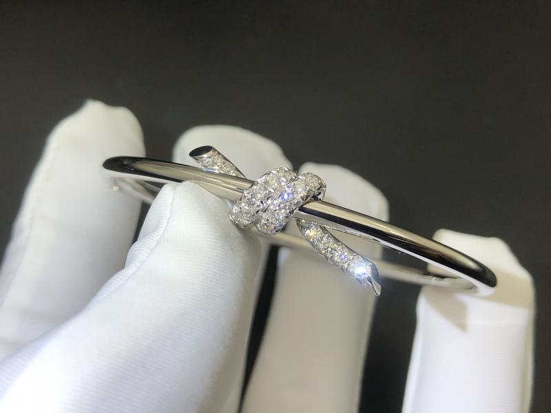 Coil Bracelet 18K White Gold with Diamonds