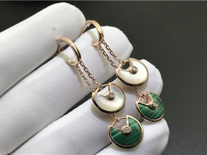 Custom Amulette de Cartier earrings, 18K rose gold-2 - 副本 - 副本