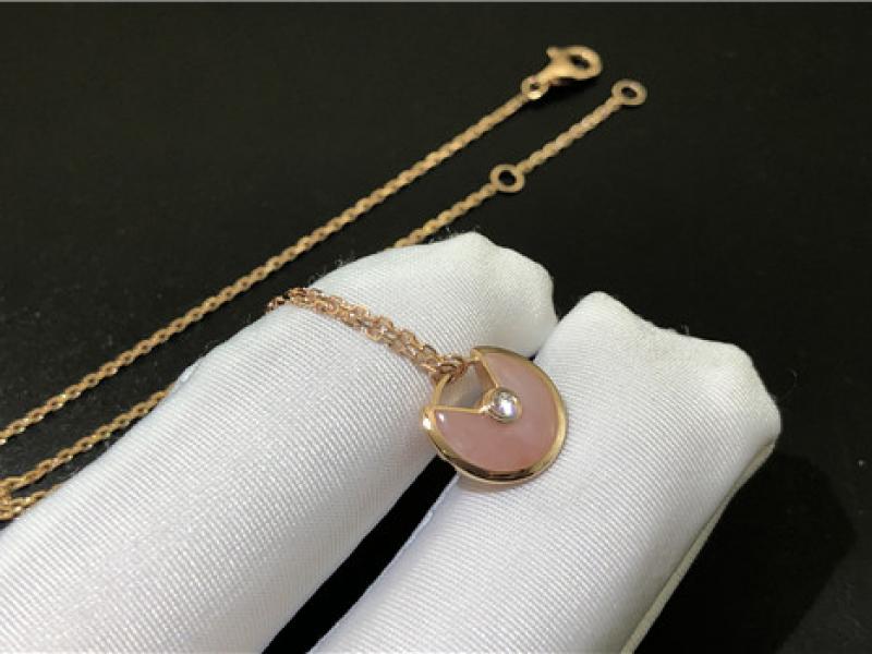 Custom Amulette de Cartier necklace, super small 18K gold