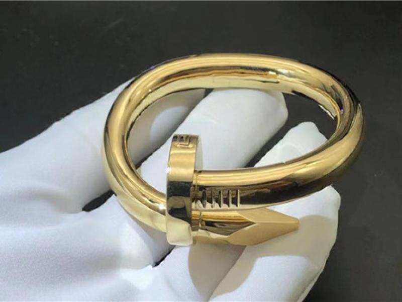 Custom Juste UN Clou Bracelet, large 18K gold