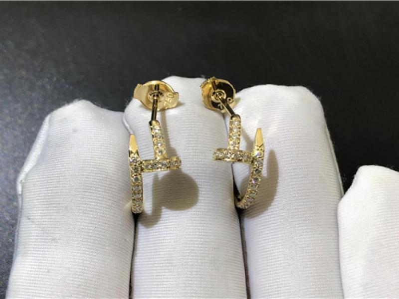 Custom Juste UN Clou Diamond earrings 18K gold