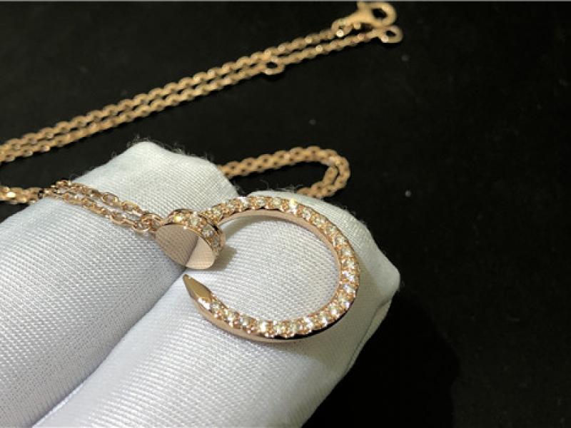 Custom Juste UN Clou Necklace with Diamond 18K Rose gold