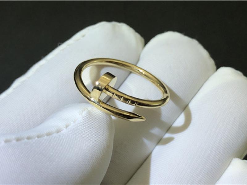 Custom Juste UN Clou Ring, small size 18K gold