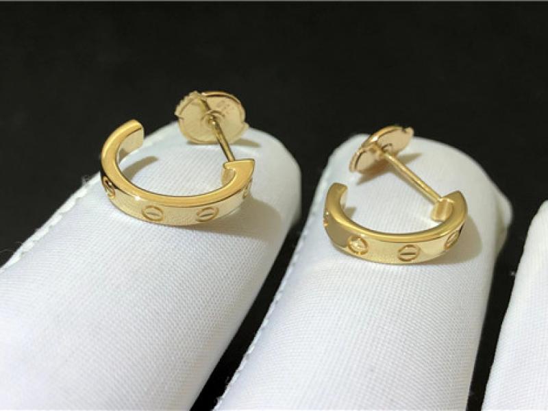 Custom LOVE Earrings 18K gold