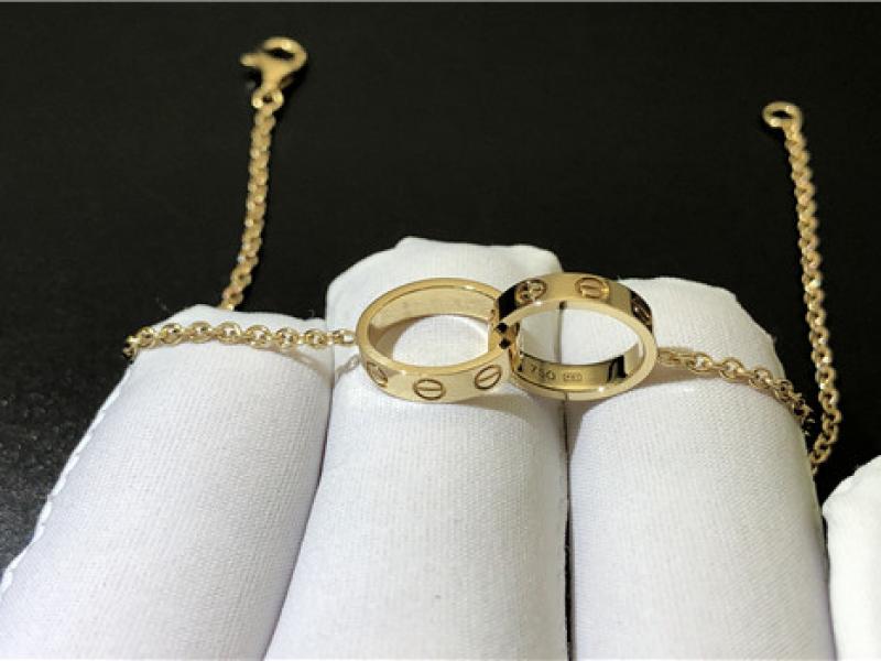 Custom LOVE bracelet 18K gold-2