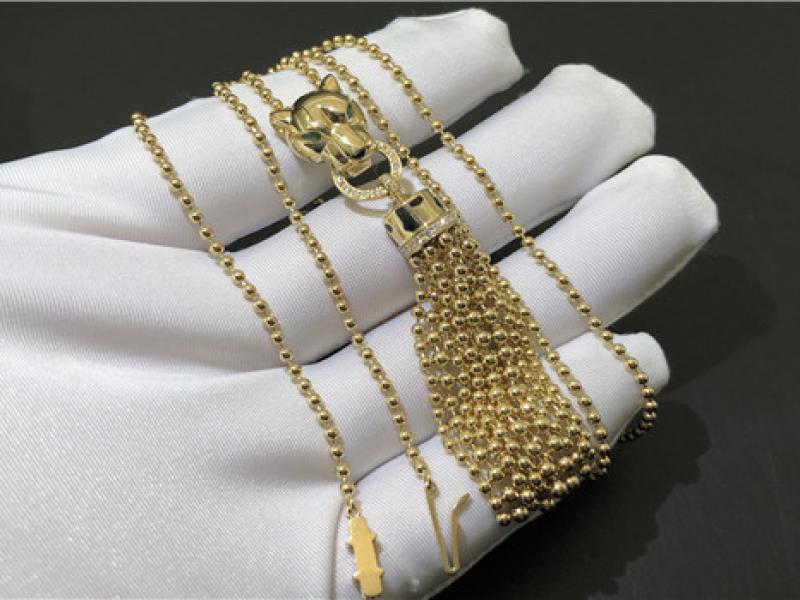 Custom Panthere de Cartier Cheetah Necklace from Cartier 18K gold