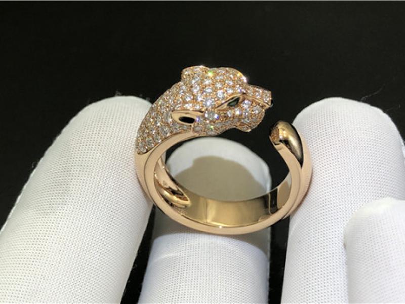 Custom Panthere de Cartier Ring 18K rose gold-9