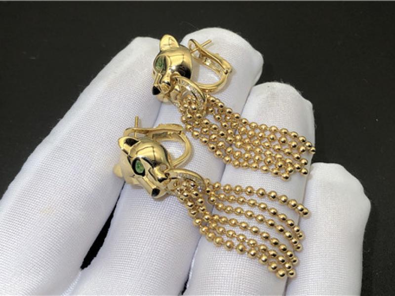 Custom Panthere de Cartier earrings 18K gold-2