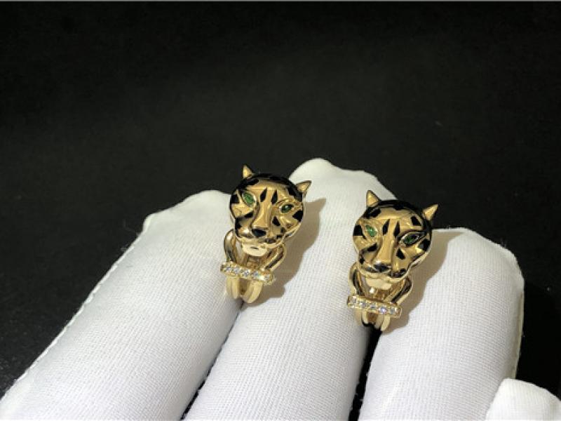 Custom Panthere de Cartier earrings 18K gold