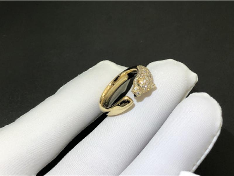 Custom Panthere de Cartier ring 18K gold-2