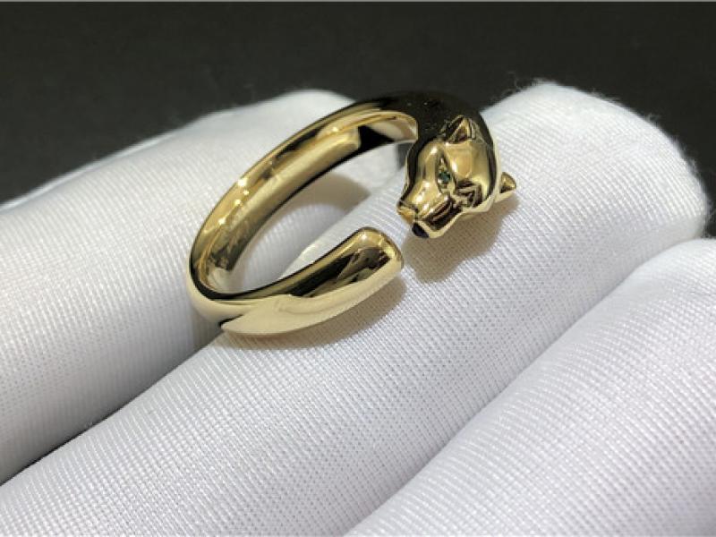 Custom Panthere de Cartier ring 18K gold