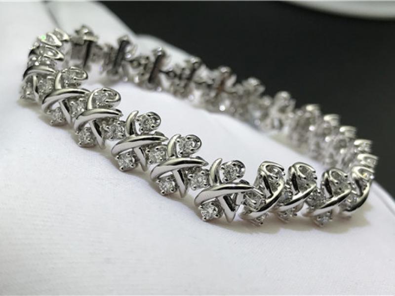 Custom Tiffany Platinum diamond bracelet bracelet