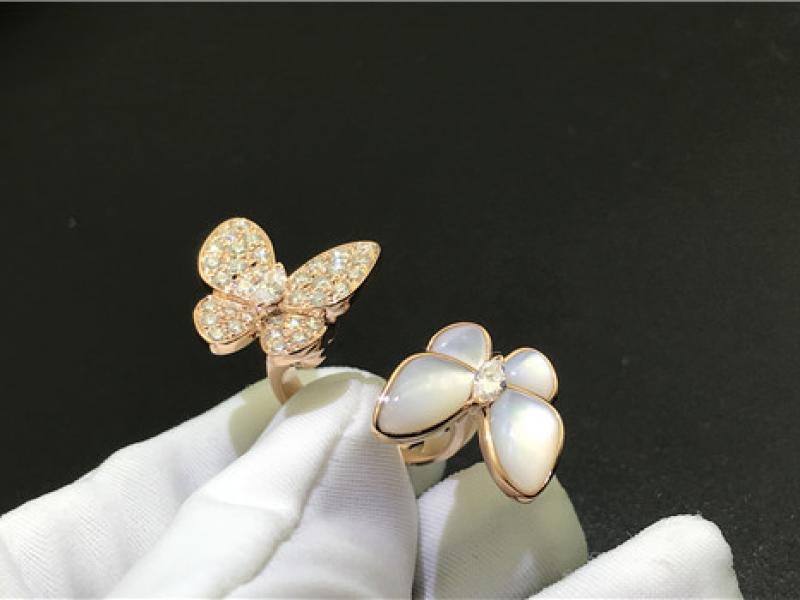 Custom Two Butterfly interfinger ring-2