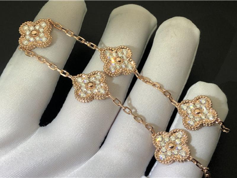 Custom Vintage Alhambra bracelet, 5 pattern-9