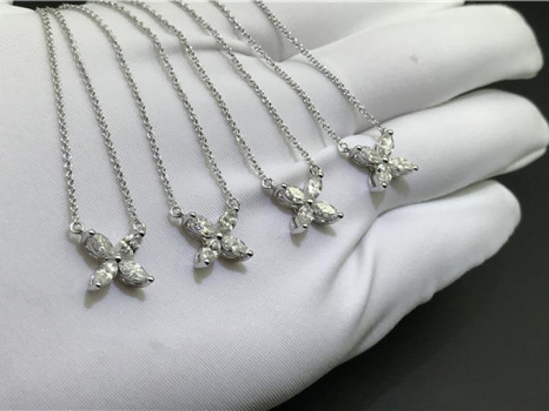 Custom made Tiffany Platinum diamond necklace