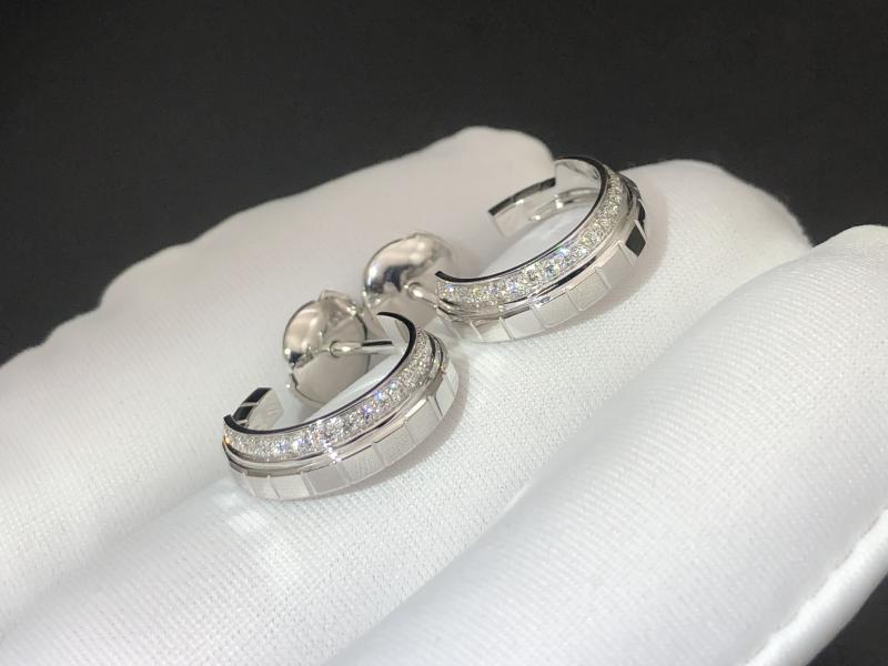 Earrings, platinum, diamonds
