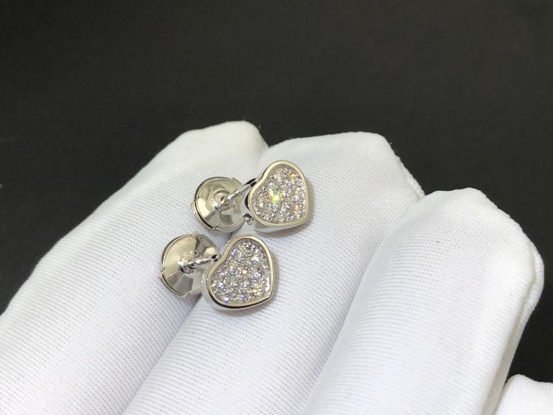 Earrings, white gold, diamonds