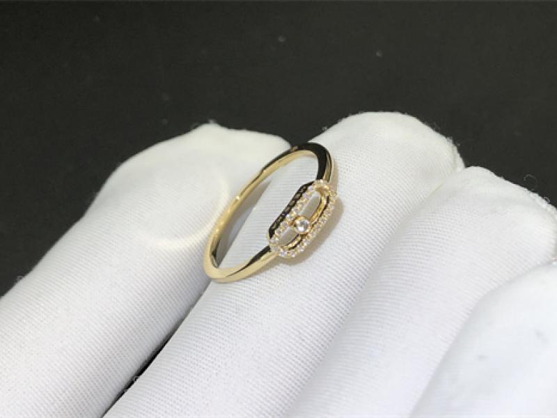 Gold and diamond ring