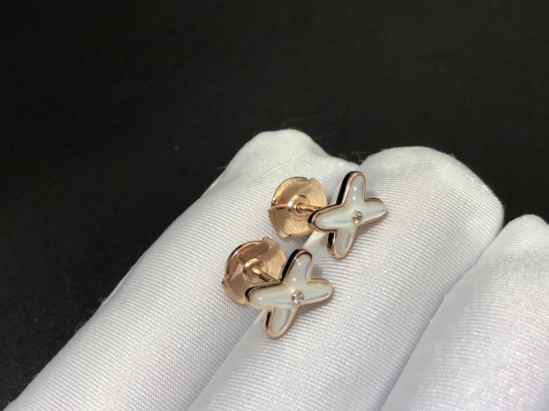 JEUX DE LIENS EARRING Rose gold, mother-of-pearl, diamond