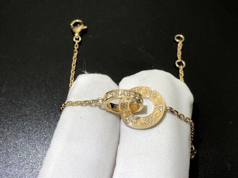 LOVE bracelet, chain, inlaid