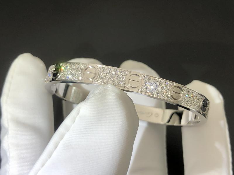 LOVE bracelet, classic style, pavé style