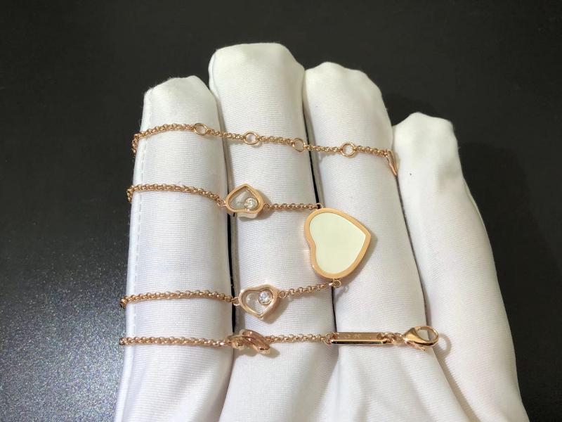 Necklace, rose gold, diamond, mother of pearl