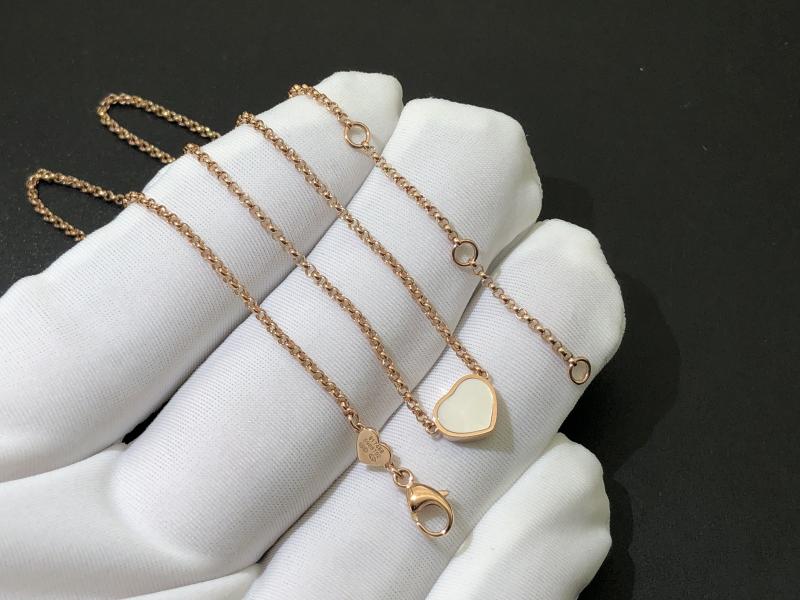 Necklace, rose gold, mother-of-pearl