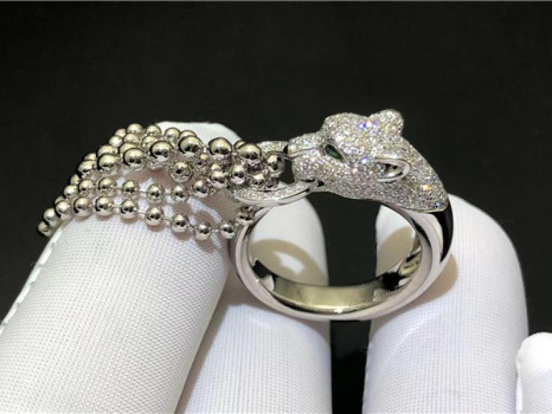  Panthere de Cartier ring diamond 18K white gold-7