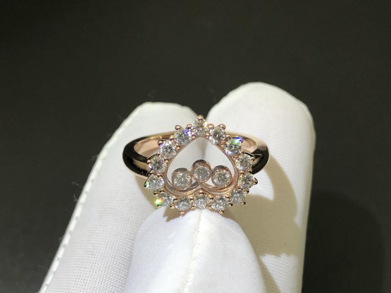 Ring, rose gold, diamond