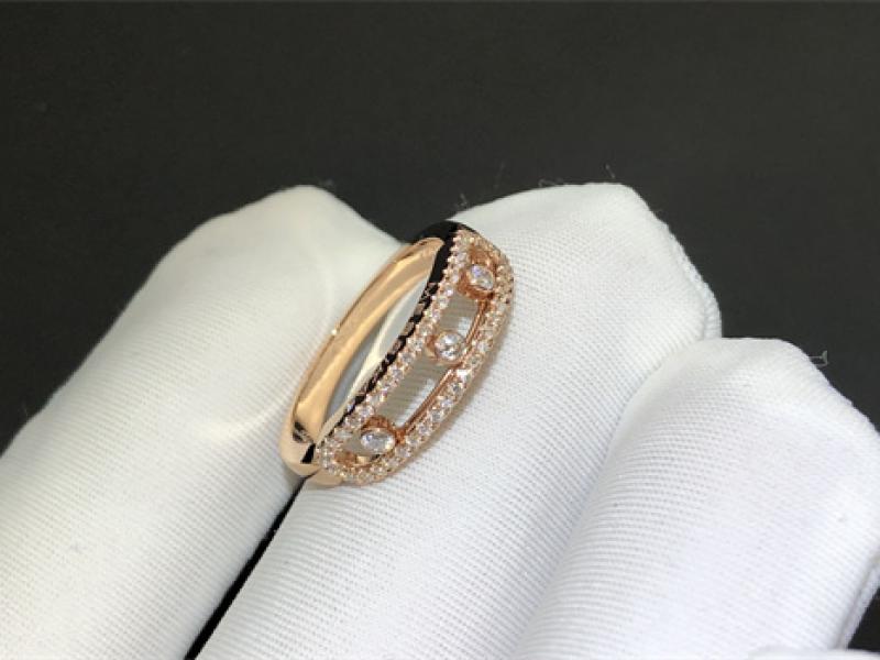 Rose gold and diamond ring Encrusted diamond