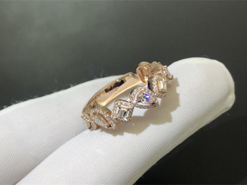 Rose gold and diamond wedding ring