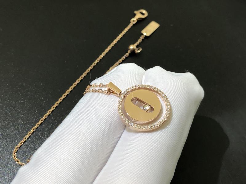Small size version Rose gold diamond necklace