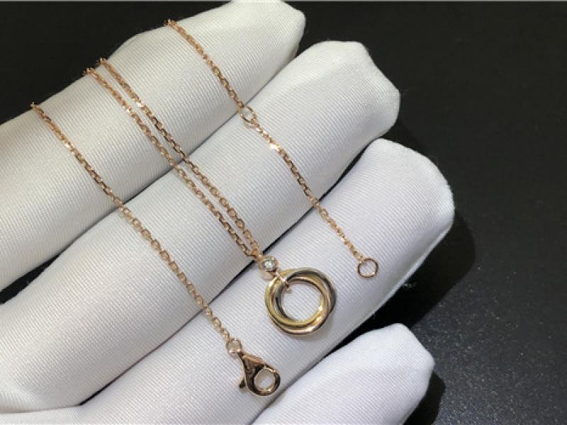 Trinity Necklace 18K white gold, 18K gold, 18K Rose gold
