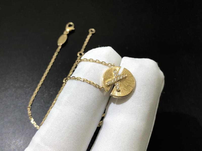 Trumpet Necklace Gold, Diamond