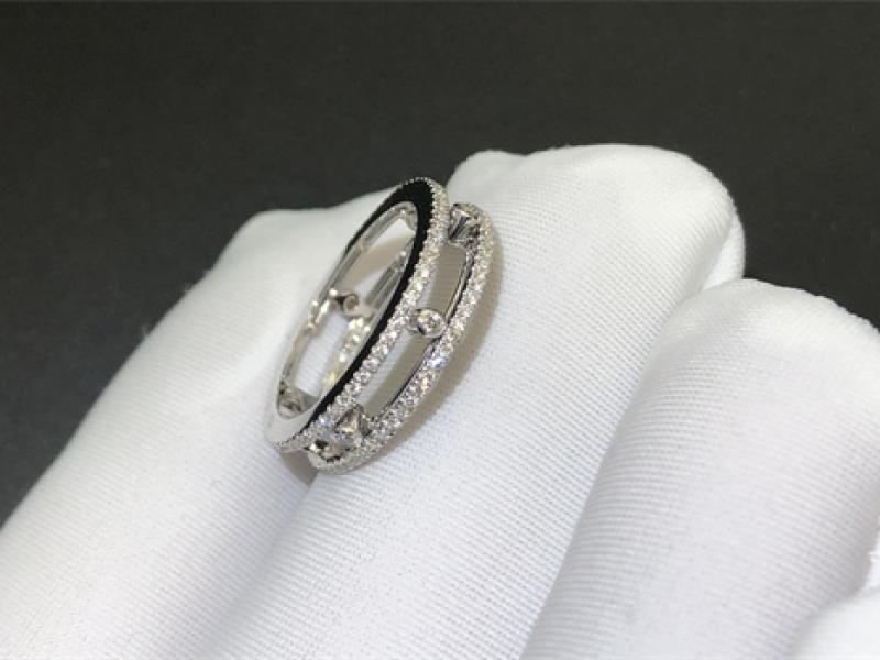 White gold diamond ring MOVE ROMANE wedding ring